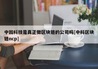 中园科技是真正做区块链的公司吗[中科区块链ncp]