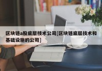 区块链a股底层技术公司[区块链底层技术和基础设施的公司]